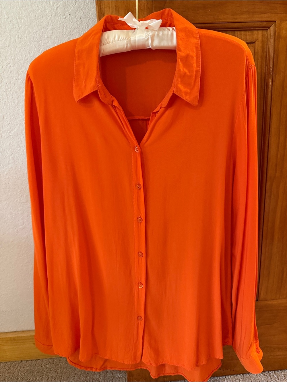 Big Dart Orange Button Down Shirt